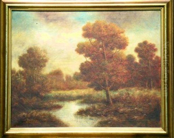 Autumn Landscape Oil Painting by Edward Pritchard