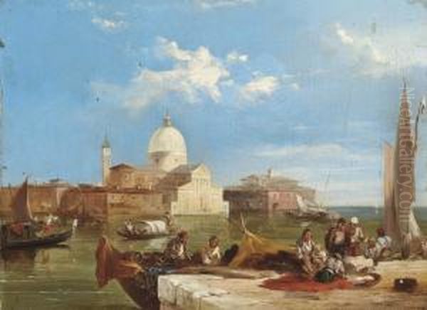 The Giudecca, Venice Oil Painting by Edward Pritchett