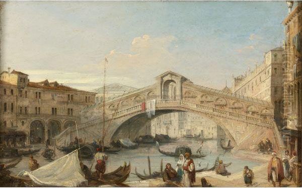 The Rialto, Venice Oil Painting by Edward Pritchett