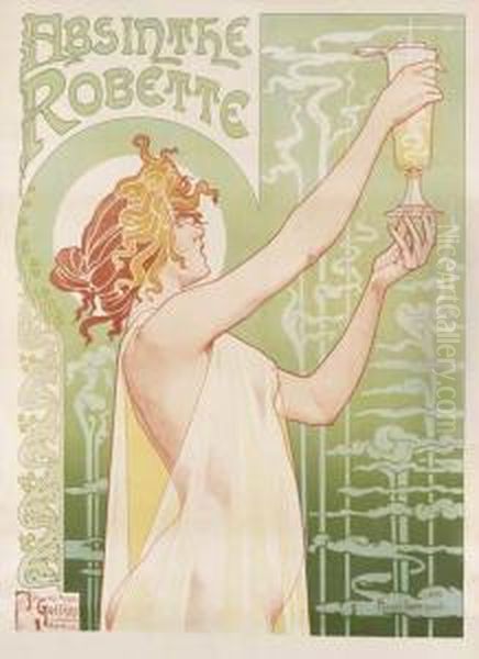 Absinthe Robette Oil Painting by Privat Livemont