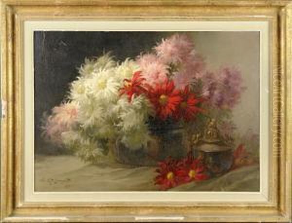 Nature Morte Aux Fleurs Oil Painting by Privat Livemont