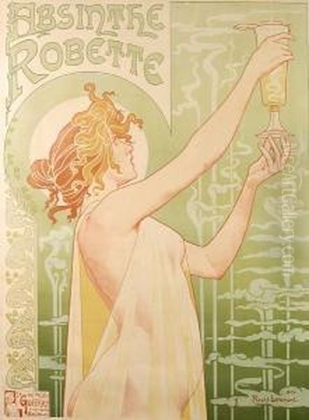 Absinthe Robette Oil Painting by Privat Livemont