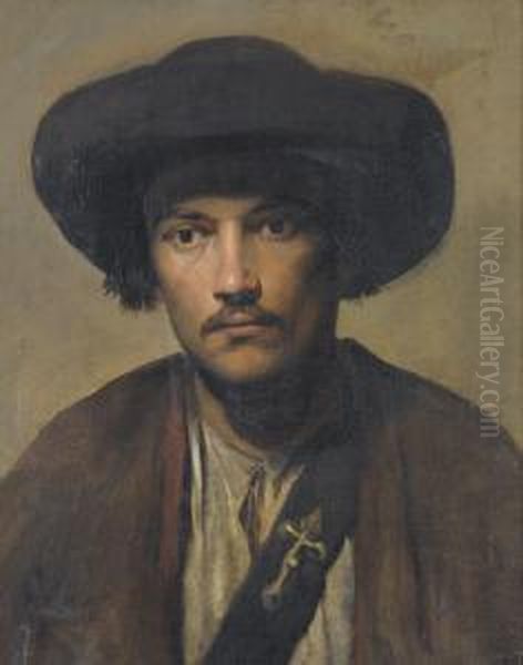 Portrat Eines Schafers Oil Painting by Georg Balthasar Probst