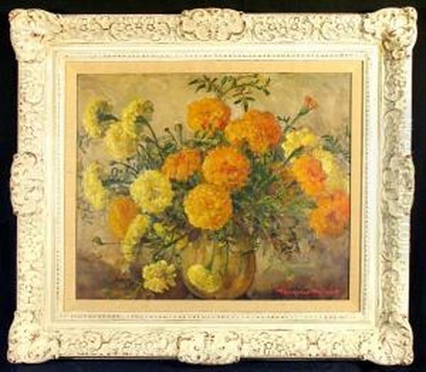 The Merry Marigolds Oil Painting by Thorwald Probst