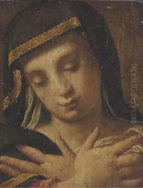 The Head Of A Sibyl Oil Painting by Andrea Procaccini