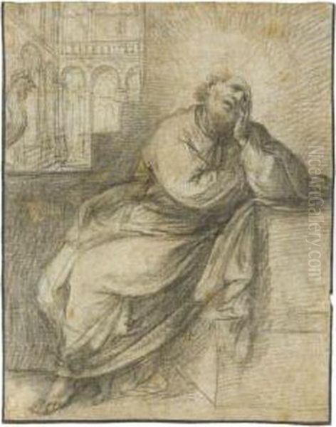 St. Peter In Prison Oil Painting by Camillo Procaccini