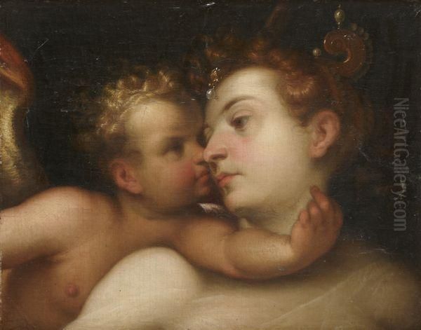 Venus Et L'amour Oil Painting by Giulio Cesare Procaccini