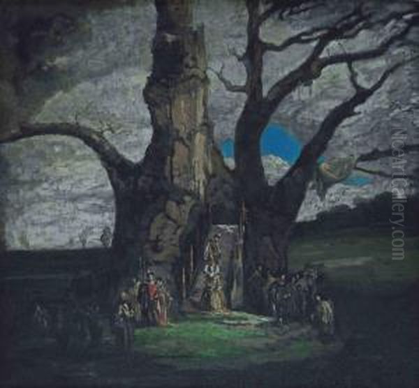 Queen Elizabeth's Tree Oil Painting by James Ferrier Pryde