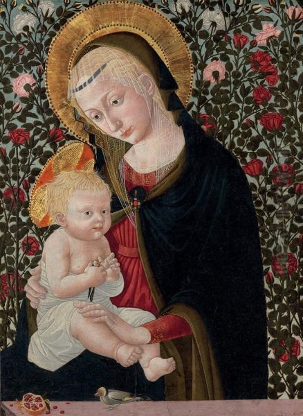 The Madonna And Child With A Goldfinch Oil Painting by Pier Francesco Fiorentino Pseudo