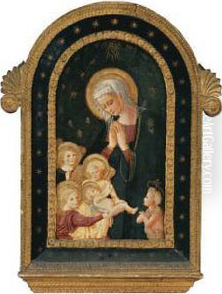 The Madonna And Child Oil Painting by Pier Francesco Fiorentino Pseudo