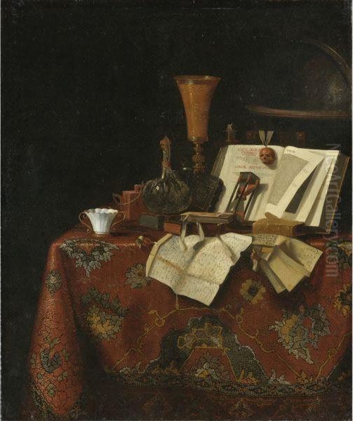 A Vanitas Still Life Oil Painting by Pseudo Roestraten