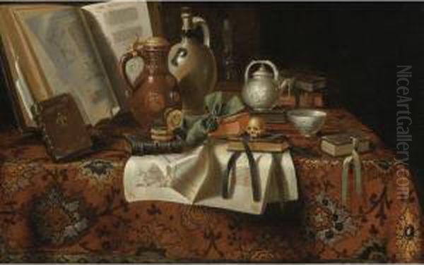 Vanitas Still Life Oil Painting by Pseudo Roestraten