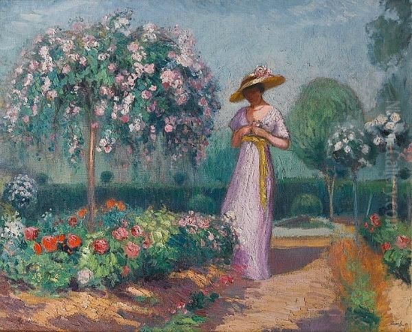 La Robe Violette Oil Painting by Denys Puech