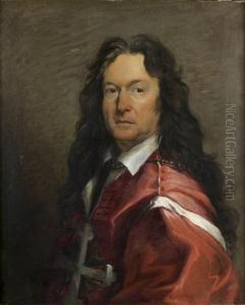 Portrait D'un Homme Portant L'habit Simple De Grand Croix De L'ordre Des Saints Maurice Et Lazare Oil Painting by Francois Puget