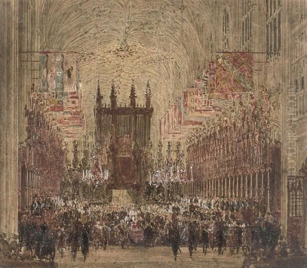 St. George's Chapel, Windsor Oil Painting by Augustus Northmore Welby Pugin