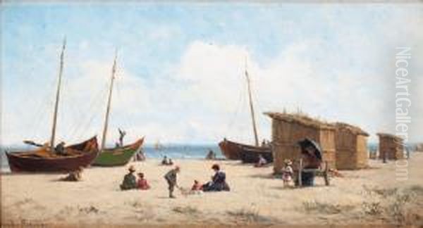 Hogsommar Pa Stranden Oil Painting by Victor Puhonny