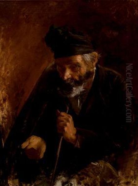 Tipo Valenciano Oil Painting by Gabriel Puig Roda