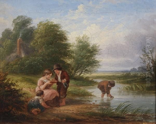 Fishing For Minnows Oil Painting by John Anthony Puller