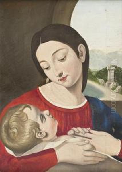 Madonna Con Bambino Oil Painting by Scipione Pulzone