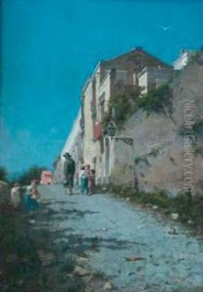 Via Di Paese Oil Painting by Ciro Punzo