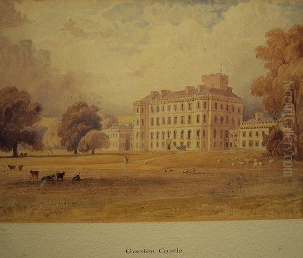 View Of Gordon Castle Oil Painting by William Purser