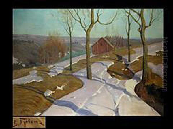 Fruhlingslandschaft Oil Painting by Wilhelm C. Purvitis