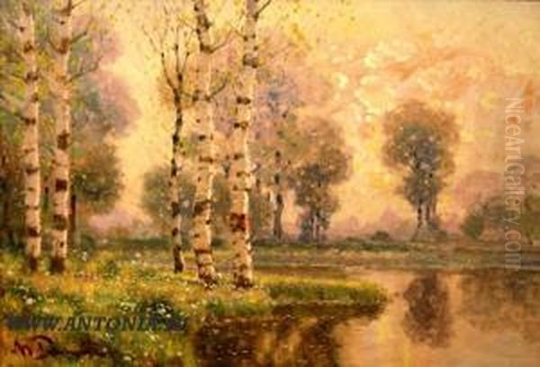 Foggy Morning Oil Painting by Vilhelms Purvits