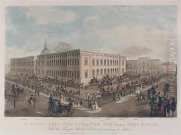 A North East View Of The New General Post Office Oil Painting by Henry Pyall