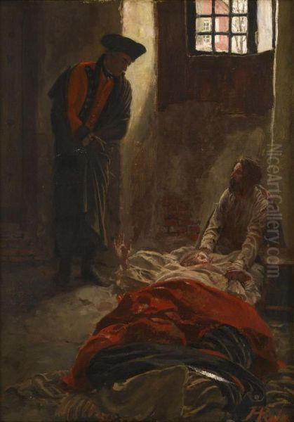 In The Prison Oil Painting by Howard Pyle