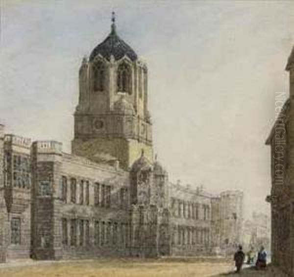 Tom Tower, Christ Church, Oxford Oil Painting by George Pyne