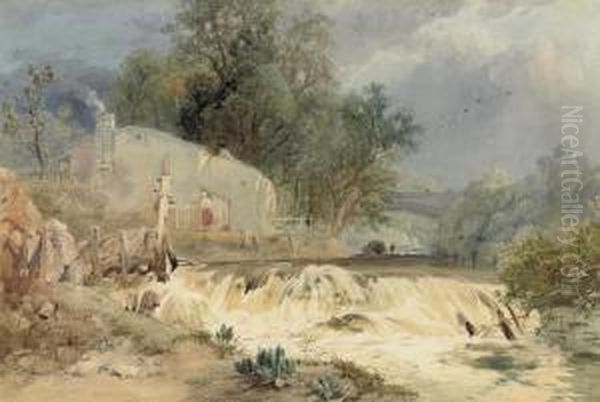 In The Vale Of Llangollen, North Wales Oil Painting by James Baker Pyne