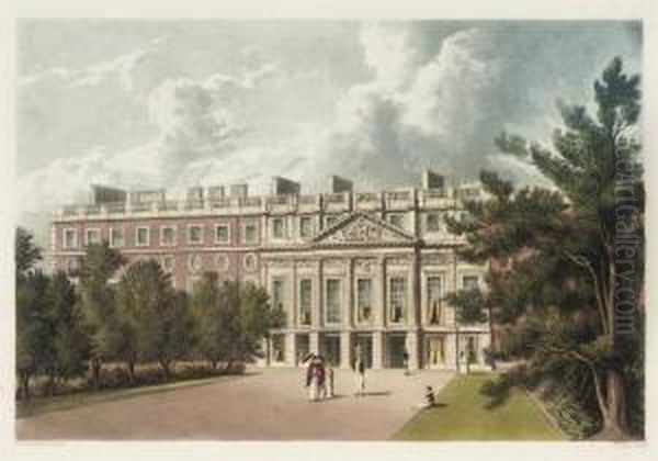 The History Of The Royal Residencies Of Windsor Castle, St James's Palace, Carlton House, Kensington Palace, Hampton Court, Buckingham House And Frogmore. Oil Painting by William Henry Pyne