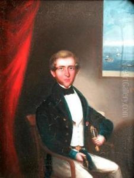 Francis Rawdon Chesney Seated In Uniform Oil Painting by Lam Qua