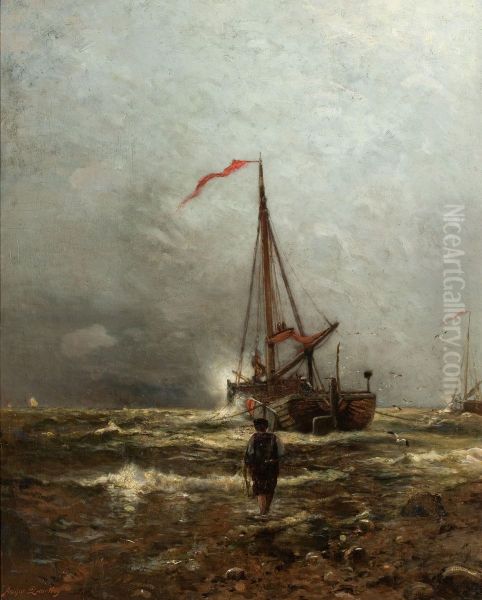 Coast Of Holland Oil Painting by Arthur Quartley