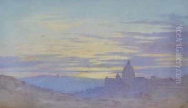 Citadel At Sunset Oil Painting by George Quartus Pine Talbot