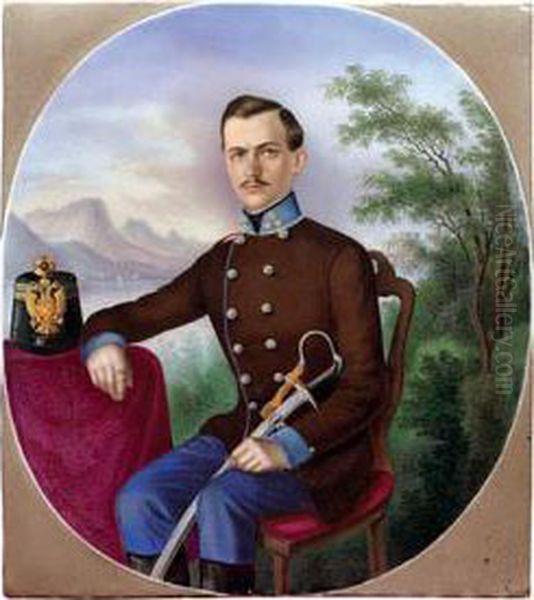 Portrait Of An Austrian Officer by Johann Zacharias Quast