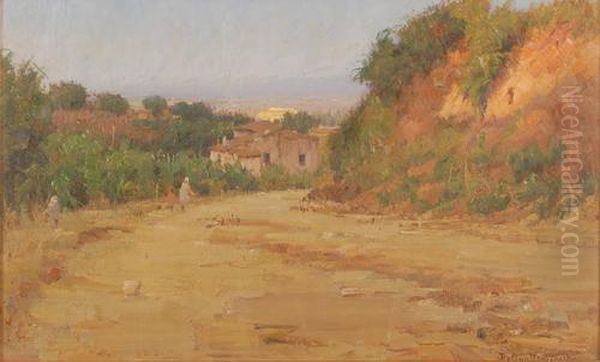 Strada Di Campagna Oil Painting by Domenico Quattrociocchi