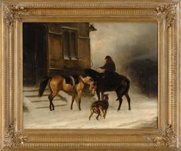 Wintertag. Oil Painting by Gustav Quentell