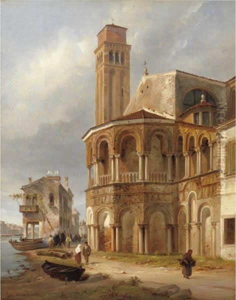 La Chiesa Dei Santi Maria E Donato A Murano Oil Painting by Luigi Querena