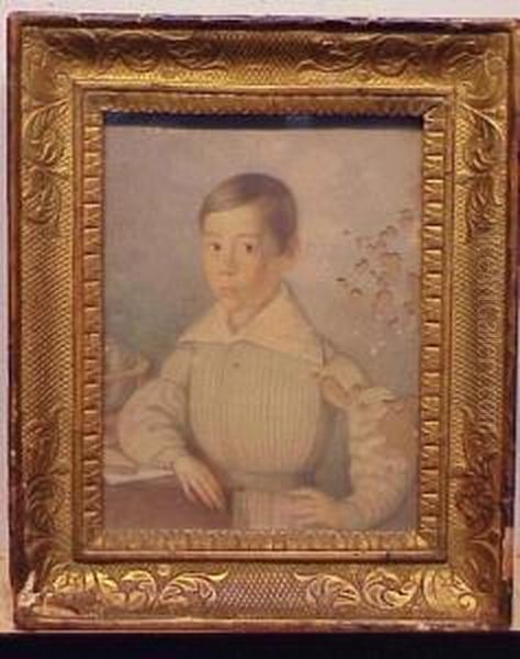 Boy In Renaissance Dress With Globe Oil Painting by Francois Quesnel