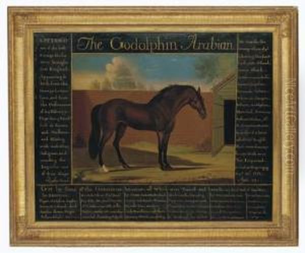 The Godolphin Arabian In A Walled Yard Oil Painting by Daniel Quigley