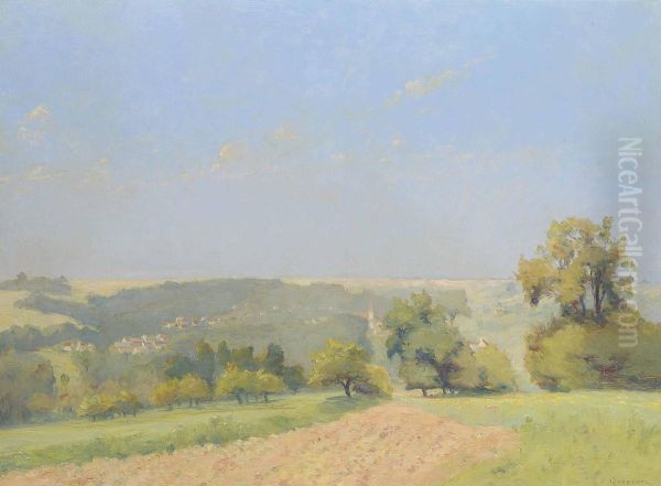 Dans La Vallee A Nesles Oil Painting by Fernand Quignon