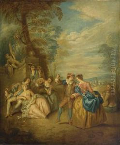 Festa Galante Oil Painting by Pierre Antoine Quillard