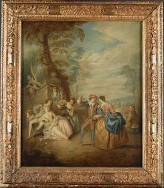 Festa Galante Oil Painting by Pierre Antoine Quillard