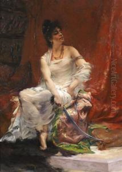 Judith Oil Painting by Paul Francois Quinsac