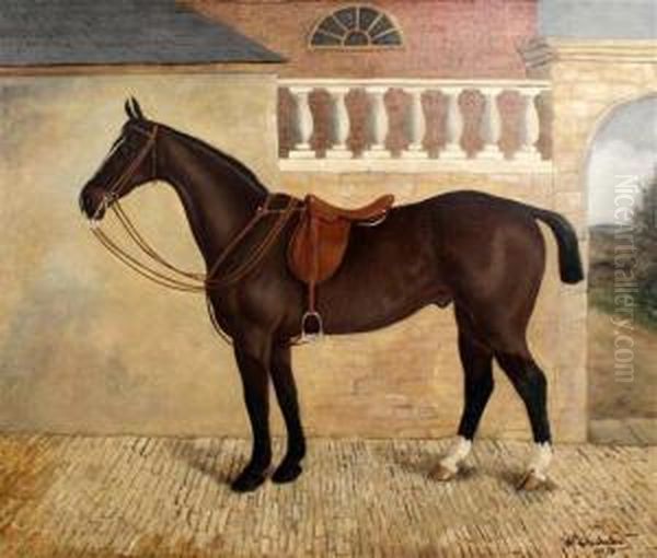 Findon Oil Painting by J. Quinton