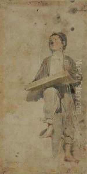 Ragazzo Che Vende Sigarette Oil Painting by Tullio Quinzio