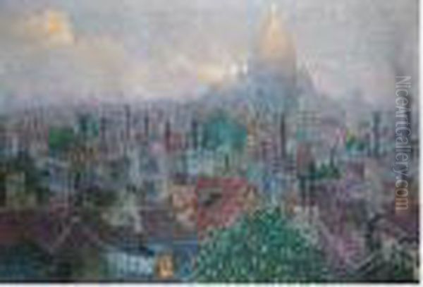 Blick Auf Sacre Coeur Von Montmartre (view Of Sacre Coeur From Montmartre) Oil Painting by Rudolf Quittner