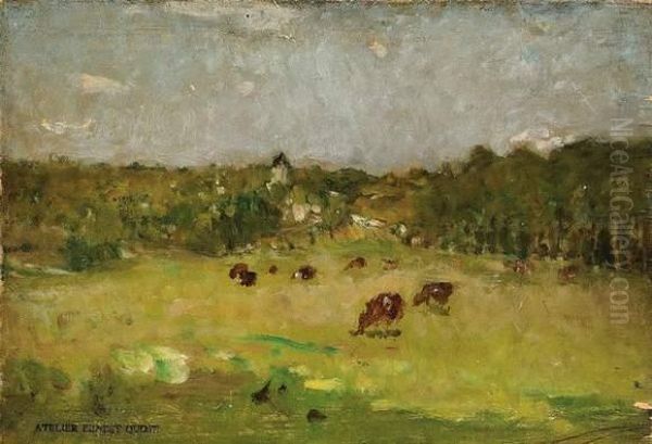 Paysage Normand Oil Painting by Ernest Quost