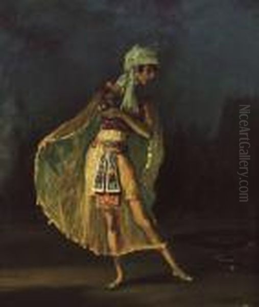 Orientalische Tanzerin Oil Painting by Max Friedrich Rabes